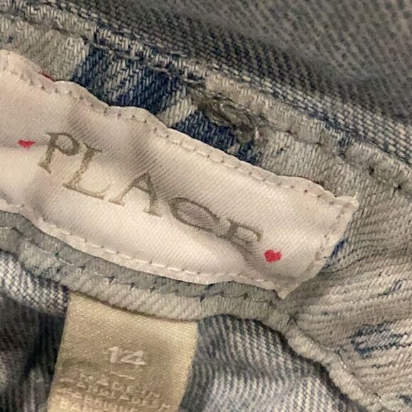 The Children’s Place Denim Short bib Overalls 14 shortall - Picture 10 of 11